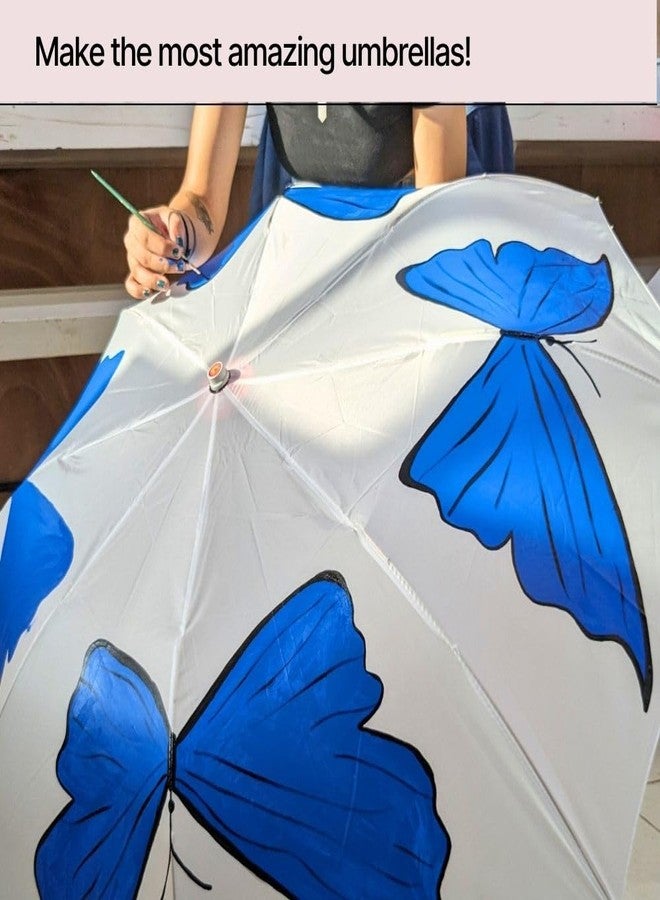 KITSTERS DIY Umbrella Painting Kit | Paint Your Umbrella - Fabric Acrylic Paints - Paint Brush | Birthday Gifting Items - Play Date | Activity for Kids & Adults | Detailed Video Workshop Included - Image 3